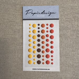 Papirdeisgn - Dotter rust, matte, ass størrelser, 54 stk