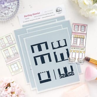 Pinkfresh Studio - The Couture Edit Stencil Darling District