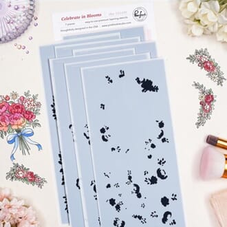 Pinkfresh Studio - The Daydream Edit Stencil Celebrate in Bl