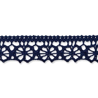 Prym blonde - Marineblå, bredde 16 mm, metervare