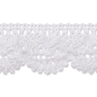 Prym blonde - Hvit, bredde 27 mm, metervare