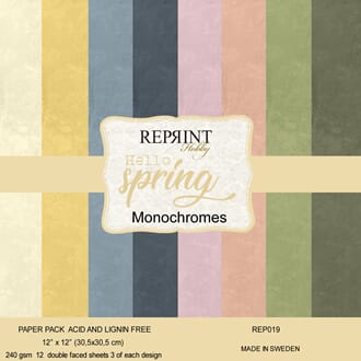 Reprint - Hello Spring 12x12 Monochromes