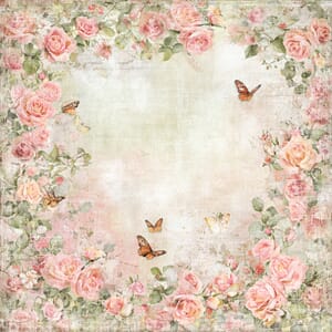 Reprint: Butterflies and roses - Summer Garden
