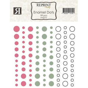 Reprint - Adhesive Enamel Dots Summer Garden