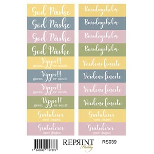 Reprint - Hello Spring Text Collection Stickers