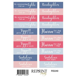 Reprint - Summer Garden Text Collection Stickers