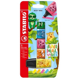 STABILO - BOSS Mini Animal Vibes, 5-pakk