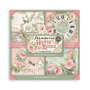 Stamperia - House of Roses 8x8 Inch Paper Pack Maxi