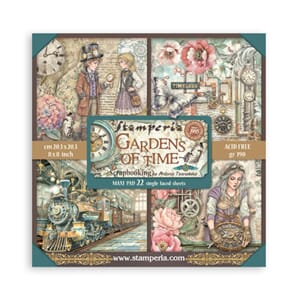 Stamperia - Gardens of Time 8x8 Inch Paper Pack Maxi