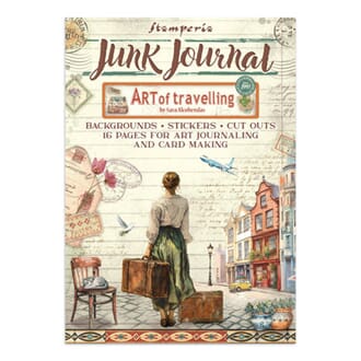 Stamperia - Art of Travelling Junk Journal Stickers, Backgro