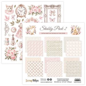 ScrapBoys - Shabby Pack 2 12x12 Inch Paper Pad