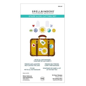 Spellbinders- We All Have Baggage Stamp & Die Retro Suitcase