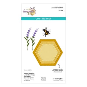 Spellbinders - Simple Vintage Lavender Fields Dies Hexagons
