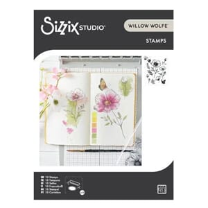 Sizzix - Cosmo and Butterflies Clear Stamps by Willow Wolfe