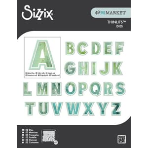 Sizzix - Thinlits Die 49 and Market This or That 2 Inch Alph