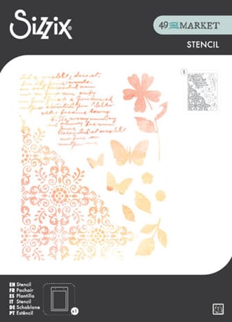 Sizzix - Stencil A4 by 49 & Market Petal Play