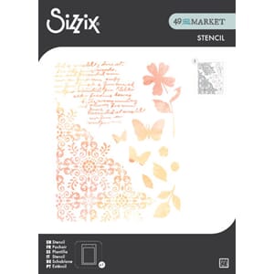 Sizzix - Stencil A4 by 49 & Market Petal Play