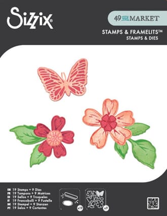Sizzix - Sweet Sprigs Clear Stamps w/Framelits Die by 49 & M