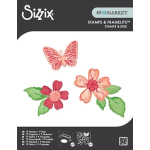 Sizzix - Sweet Sprigs Clear Stamps w/Framelits Die by 49 & M