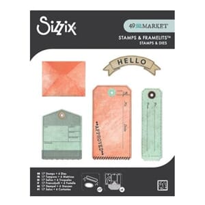 Sizzix - Tag It Clear Stamps w/Framelits Die by 49 & Market
