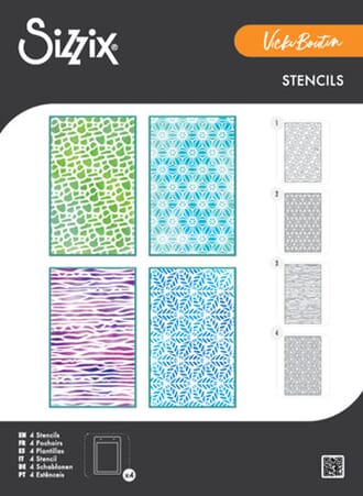 Sizzix - A6 Stencil Background Textures by Vicki Boutin