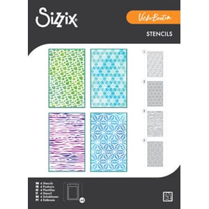Sizzix - A6 Stencil Background Textures by Vicki Boutin