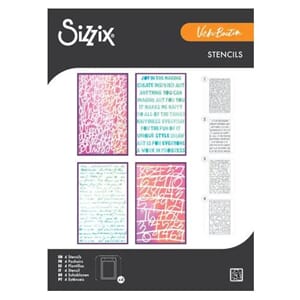 Sizzix - A5 Stencil Words and Numbers by Vicki Boutin