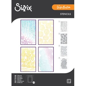 Sizzix - A5 Stencil Stitched Florals by Vicki Boutin