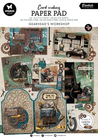 Studio Light - Gearhead Workshop A4 Card Making Paper
