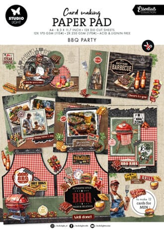Studio Light - BBQ Party A4 Card Making Paper Pad