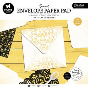 Studio Light - Die-Cut Envelope Paper Pad 16x16cm for 6x6 In