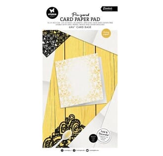 Studio Light - Pre-Scored Card Paper Pad 6x6 Inch White Card
