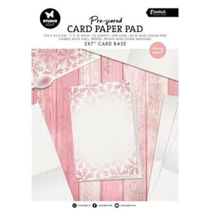 Studio Light - Pre-Scored Card Paper Pad 5x7 Inch White Card