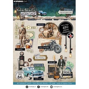 Studio Light - Gearhead's Workshop A5 Die-Cut Paper Pad Elem