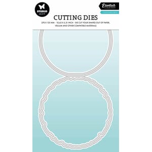 Studio Light - Folded Card Circle Torn Edge Cutting Die
