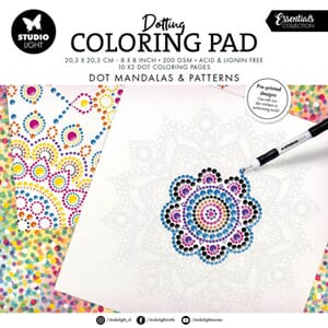 Studio Light - Coloring Pad 8x8 Inch Dot Mandalas & Patterns