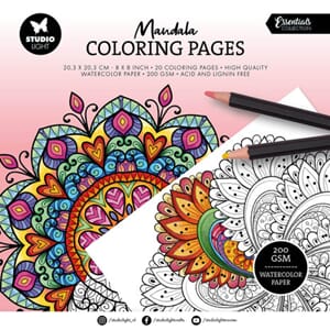 Studio Light - Coloring Pages 8x8 Inch Mandala