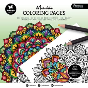 Studio Light - Coloring Pages 8x8 Inch Mandala