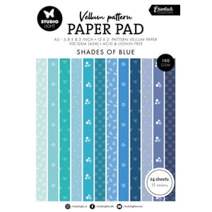 Studio Light - Shades of Blue A5 Vellum Pattern Paper Pad