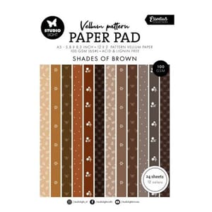 Studio Light - Shades of Brown A5 Vellum Pattern Paper Pad