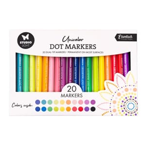 Studio Light - Dot Markers Unicolor, 20 farger