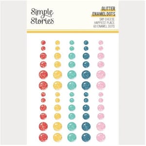 Simple Stories - Happiest Place Glitter Enamel Dots