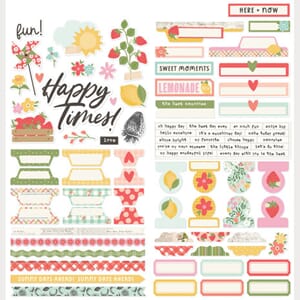 Simple Stories - Pink Lemonade Cardstock Stickers Basics
