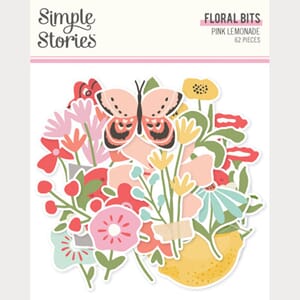 Simple Stories - Pink Lemonade Floral Bits & Pieces
