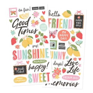 Simple Stories - Pink Lemonade Foam Stickers