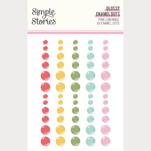 Simple Stories - Pink Lemonade Glossy Enamel Dots