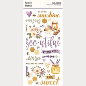 Simple Stories - Lavender Fields Foam Stickers