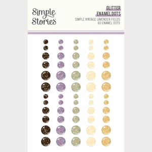 Simple Stories - Lavender Fields Glitter Enamel Dots