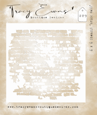 Tracy Evans - Brick Wall 6x6 Inch Stencil