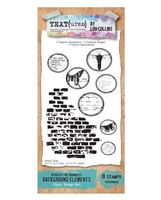TEXT(ures) - Background Elements 4x8 Inch Clear Stamp